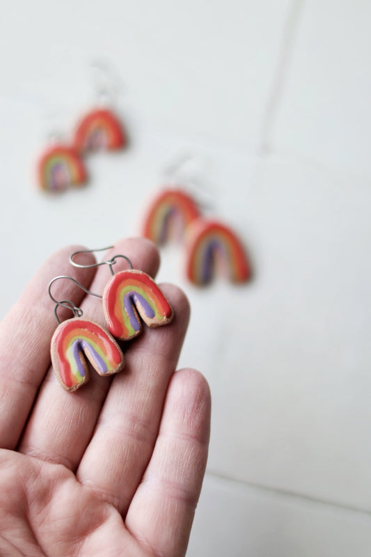 Rainbow Mini Earrings for Pride