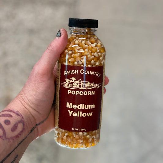 14 oz bottle of Medium Yellow popcorn