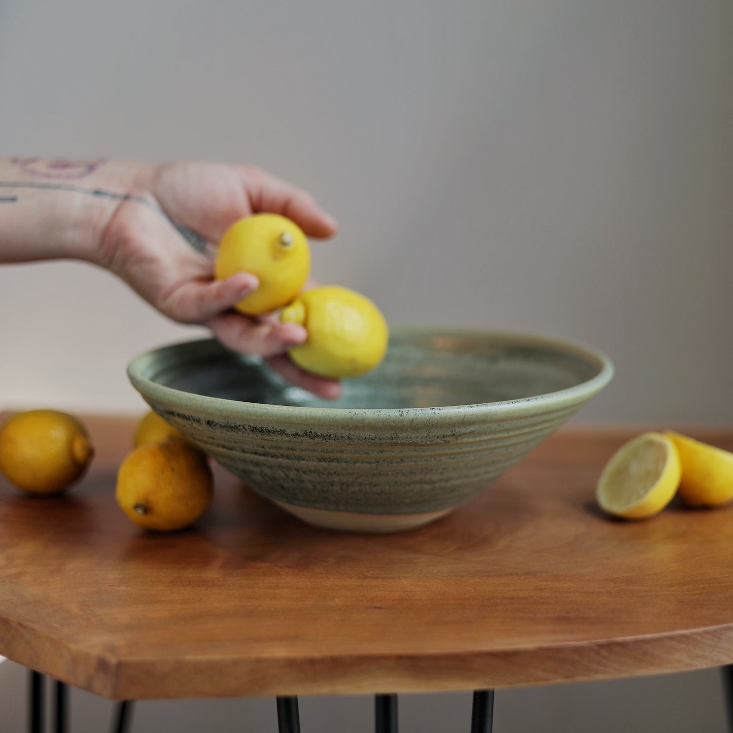 Harvest Bowl in Moss Green