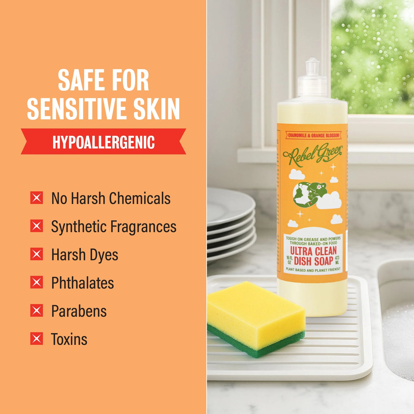 Rebel Green Dish Soap - 16 oz