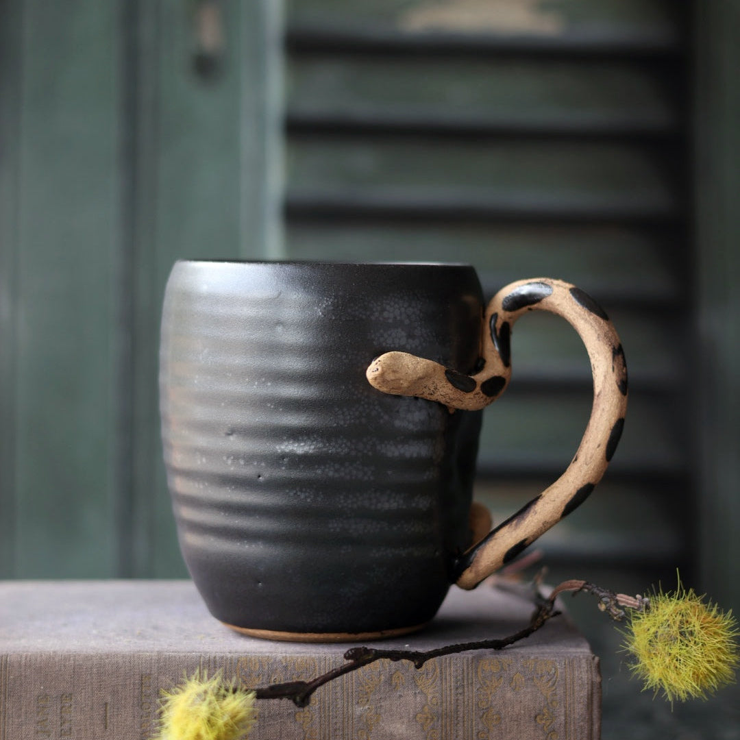 Black Medusa Mug - Medium | Handmade for Halloween