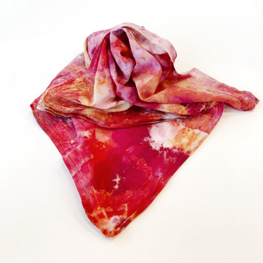 Ice Dyed Bandana in Pomegranate