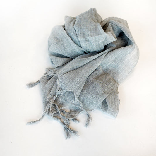 Cotton Scarf in Light Gray