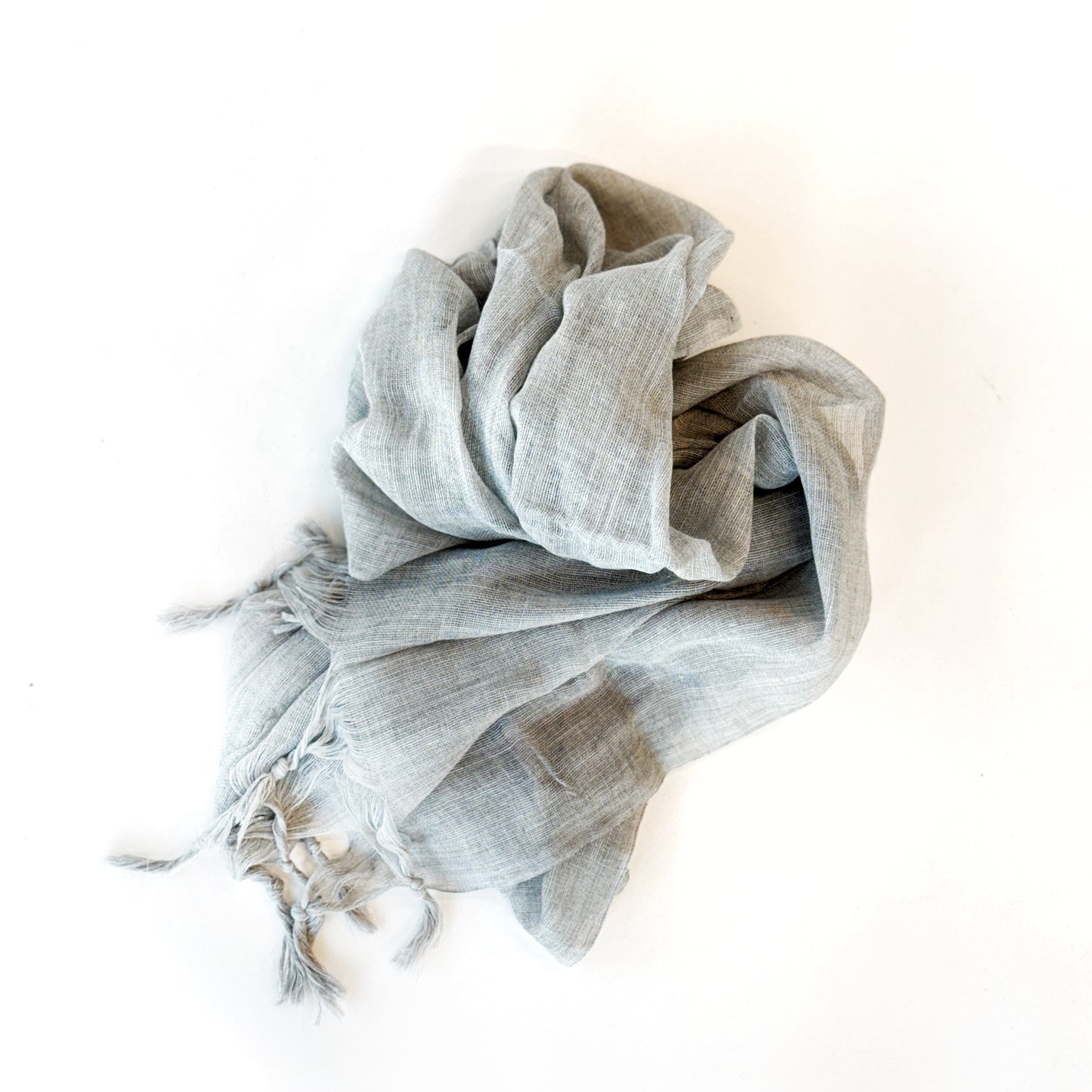 Cotton Scarf in Light Gray