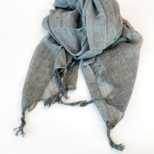 Cotton Scarf in Graphite Gray