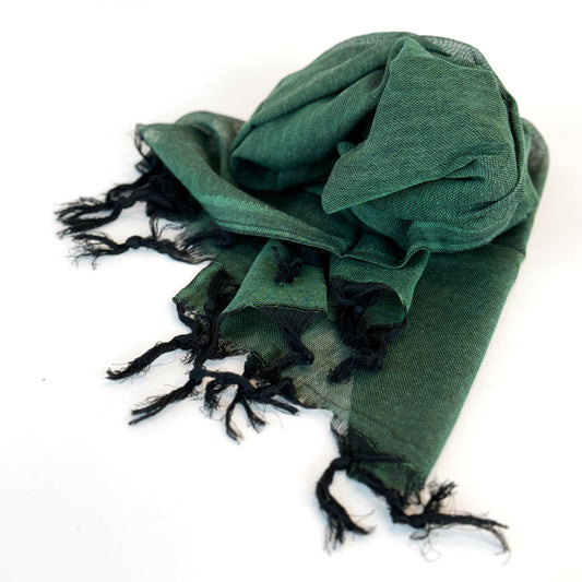 Cotton Scarf in Rich Dark Green