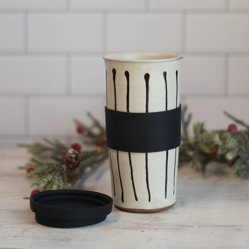 Pin Stripe Travel Tumbler | One of a Kind