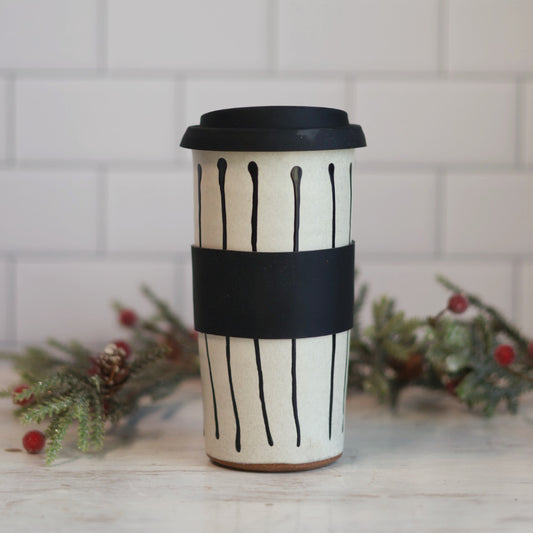 Pin Stripe Travel Tumbler | One of a Kind