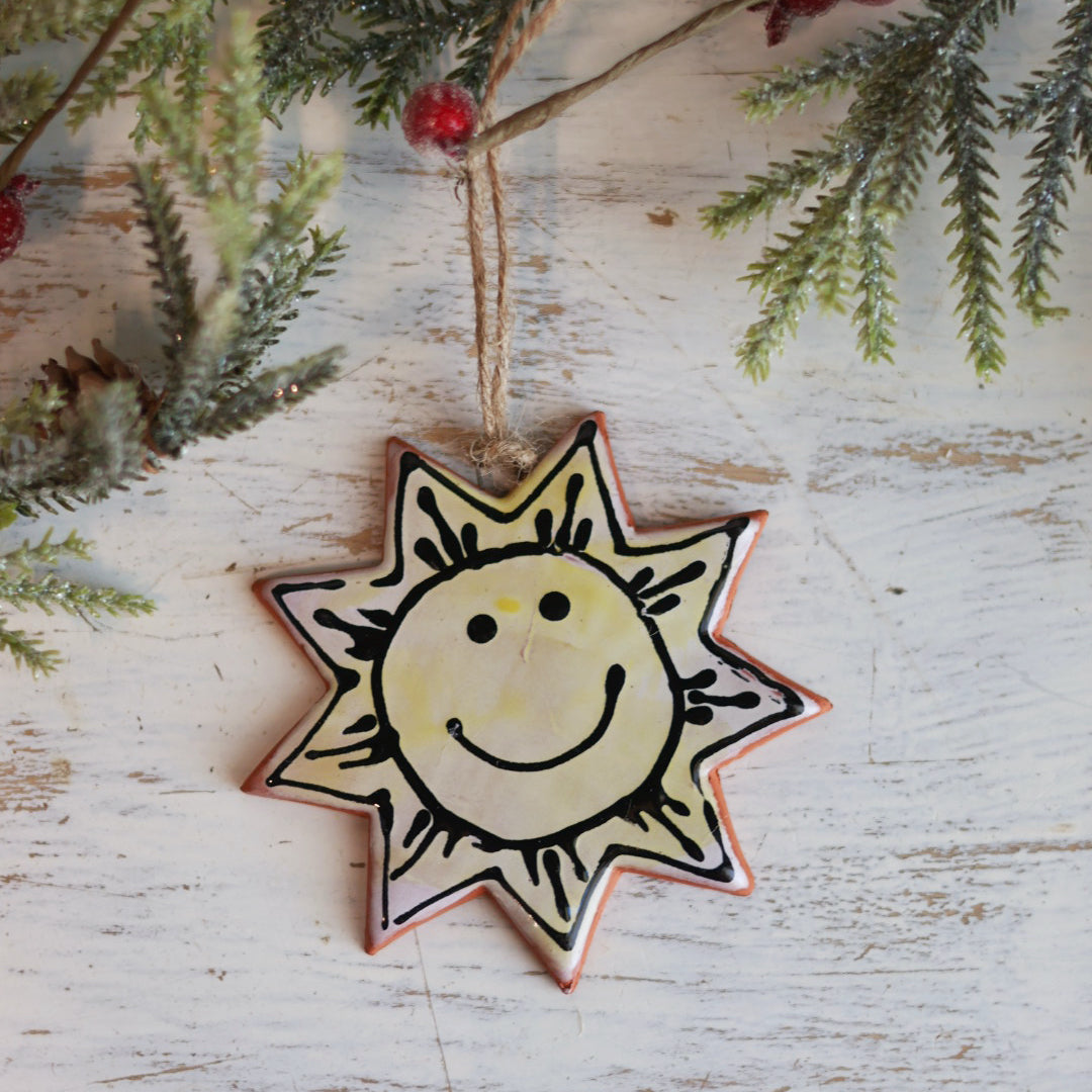 Sunshine Holiday Ornament | Majolica Glaze