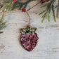 Raspberry Holiday Ornament | Majolica Glaze