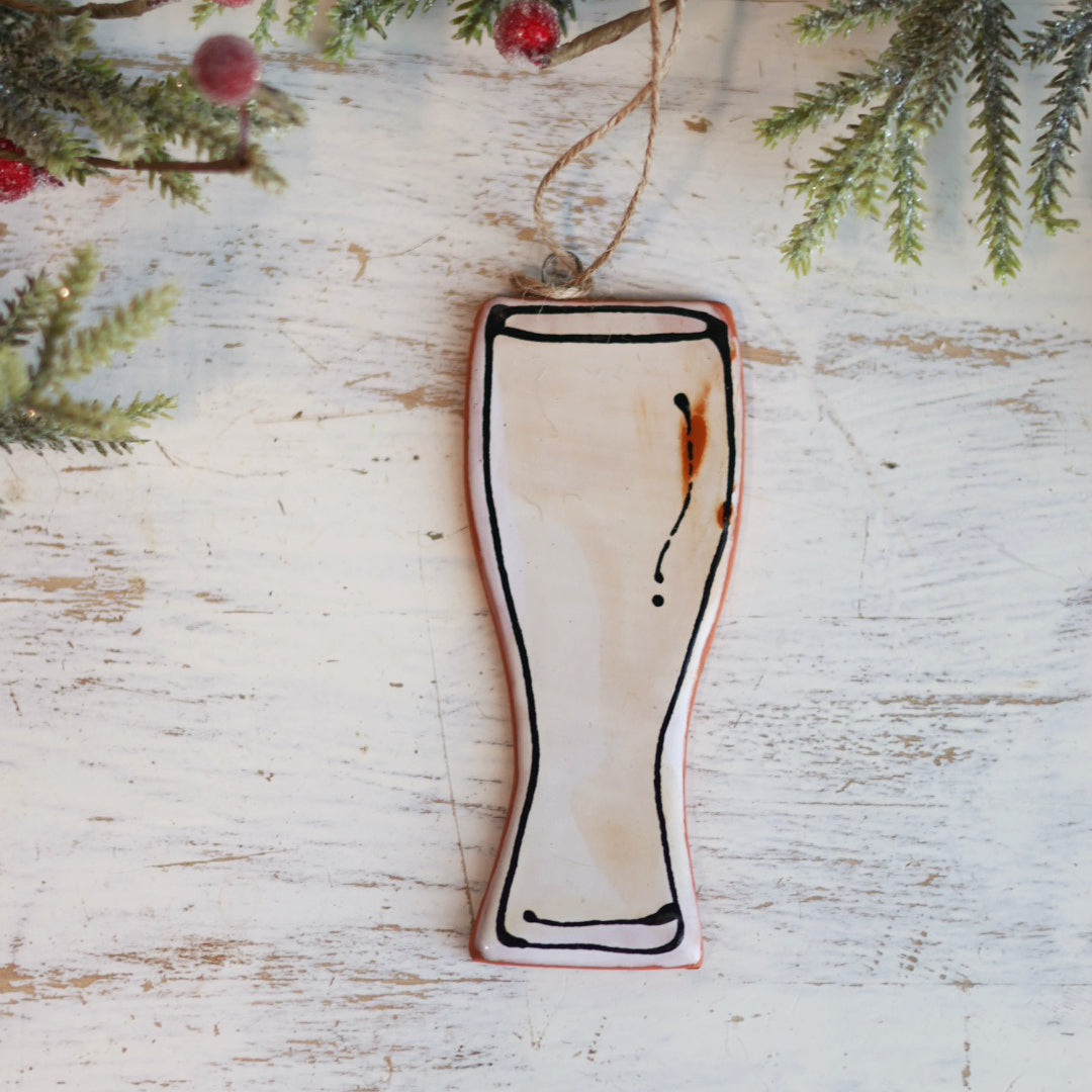 Pilsner Holiday Ornament | Majolica Glaze