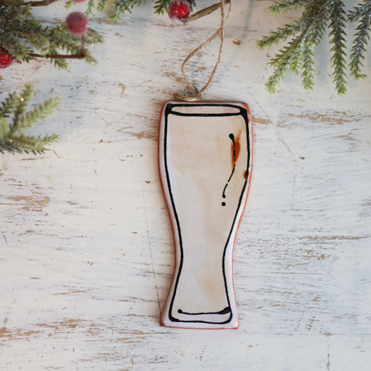 Pilsner Holiday Ornament | Majolica Glaze