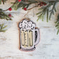 Frosty Beer Mug Holiday Ornament | Majolica Glaze