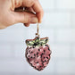 Raspberry Holiday Ornament | Majolica Glaze