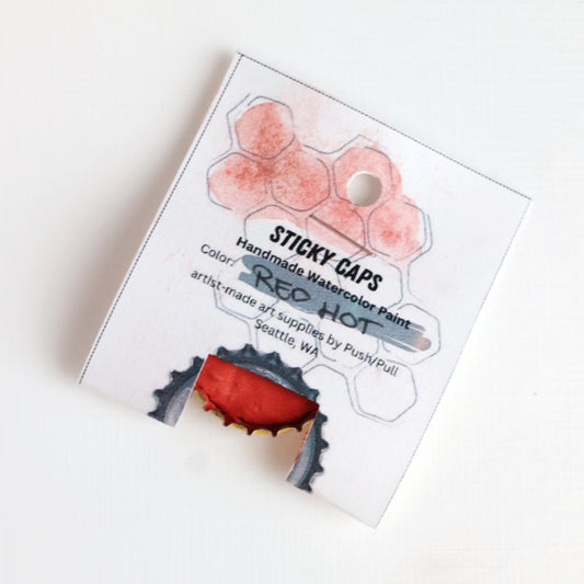 Watercolor Sticky Cap - Red Hot