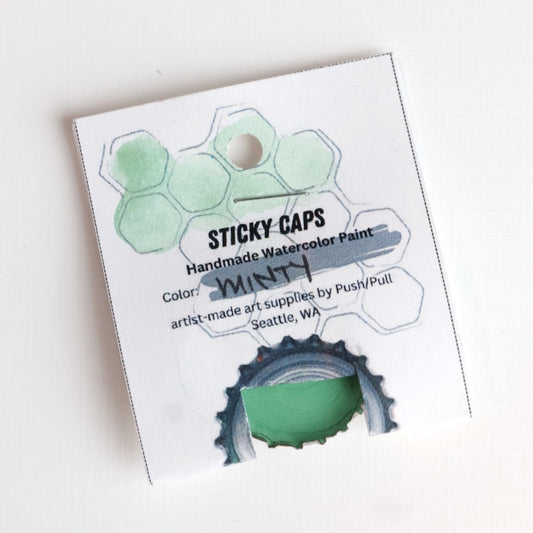 Watercolor Sticky Cap - Minty