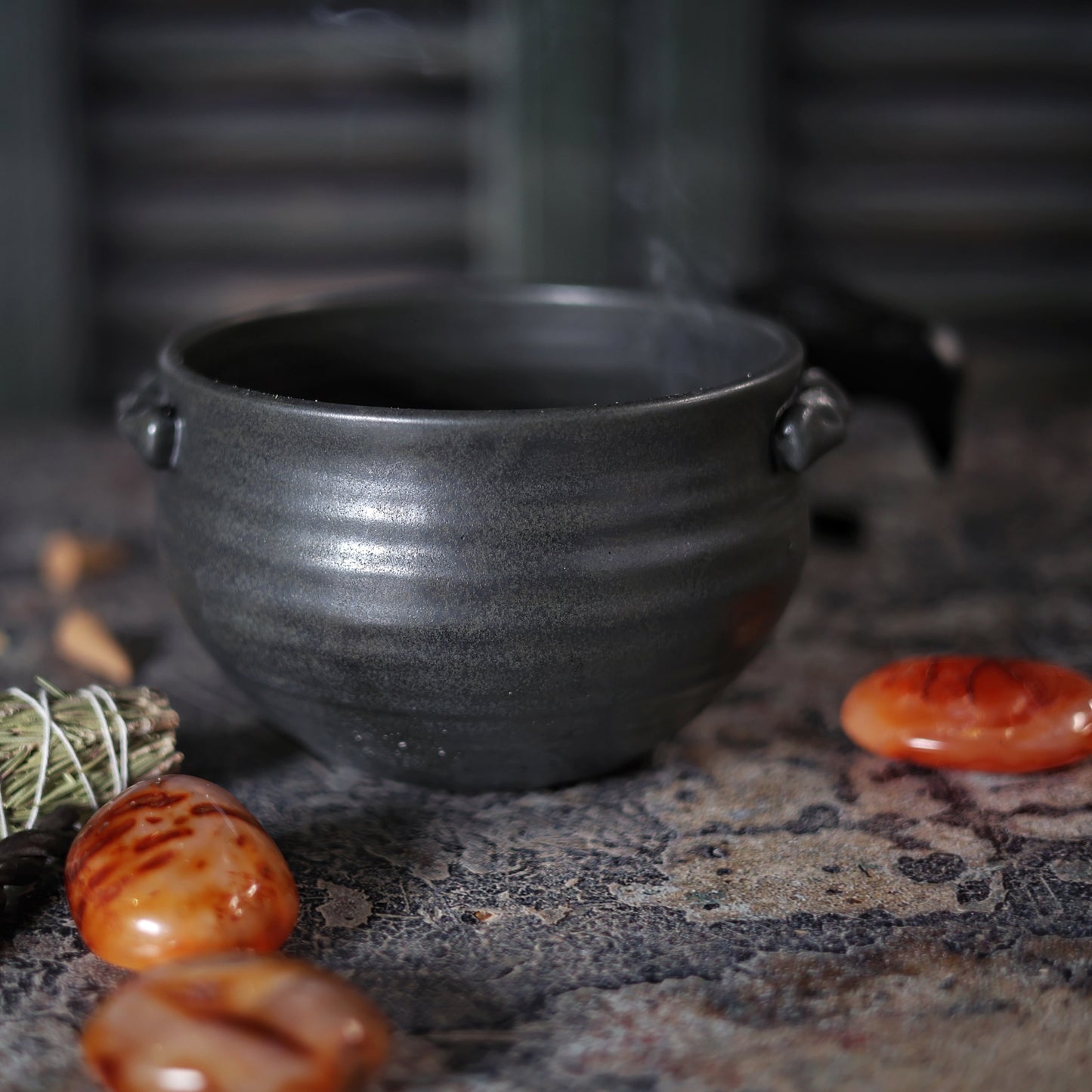 Black XL Cauldron Bowl | Slow Dark
