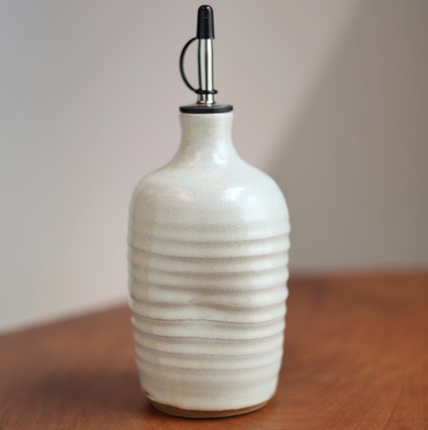 Olive Oil Cruet in Cream