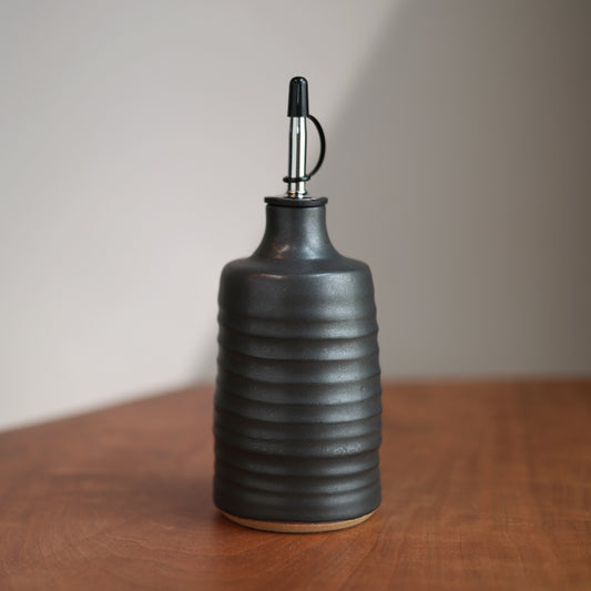 Olive Oil Cruet in Black