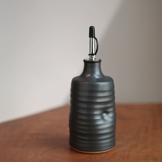 Olive Oil Cruet in Black