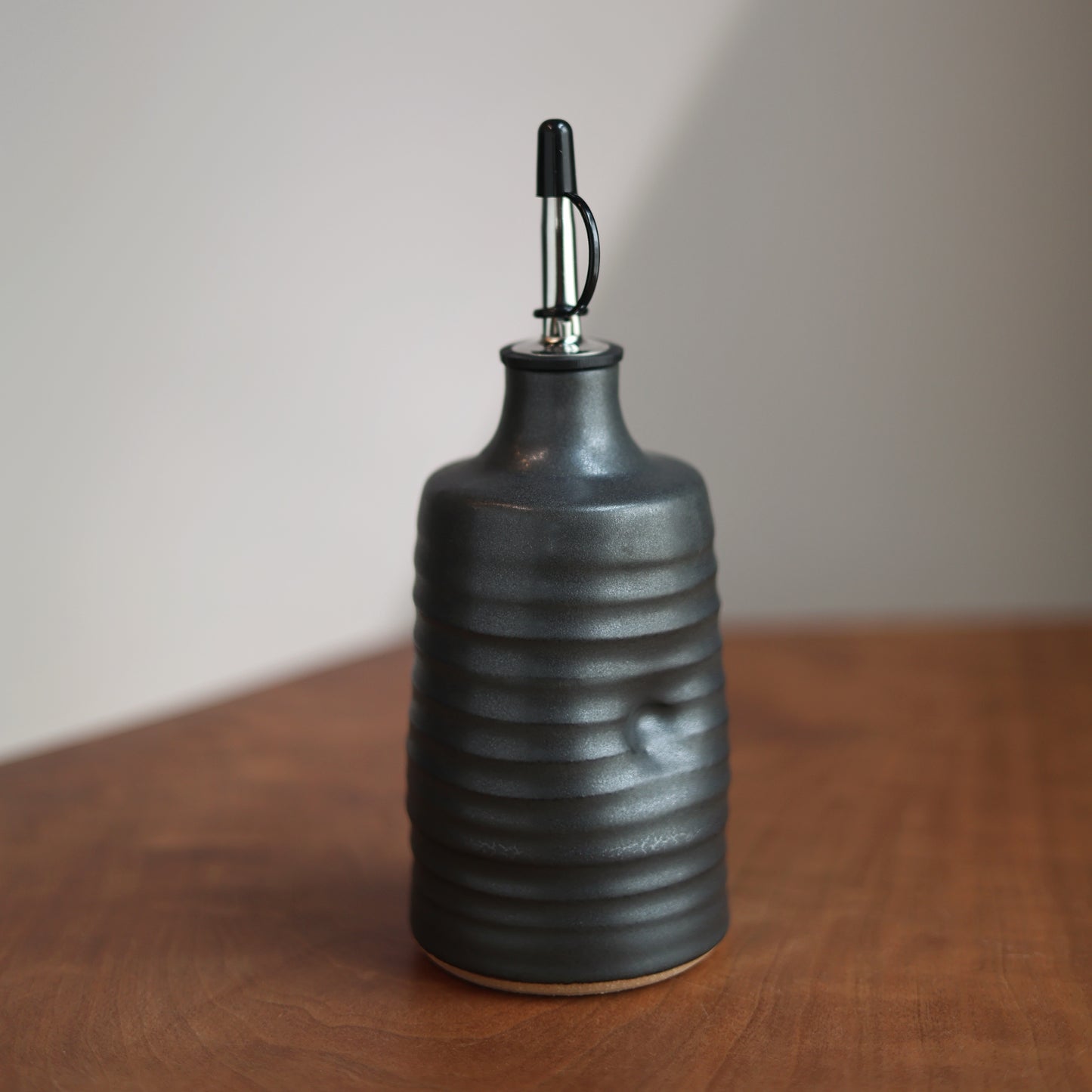 Olive Oil Cruet in Black