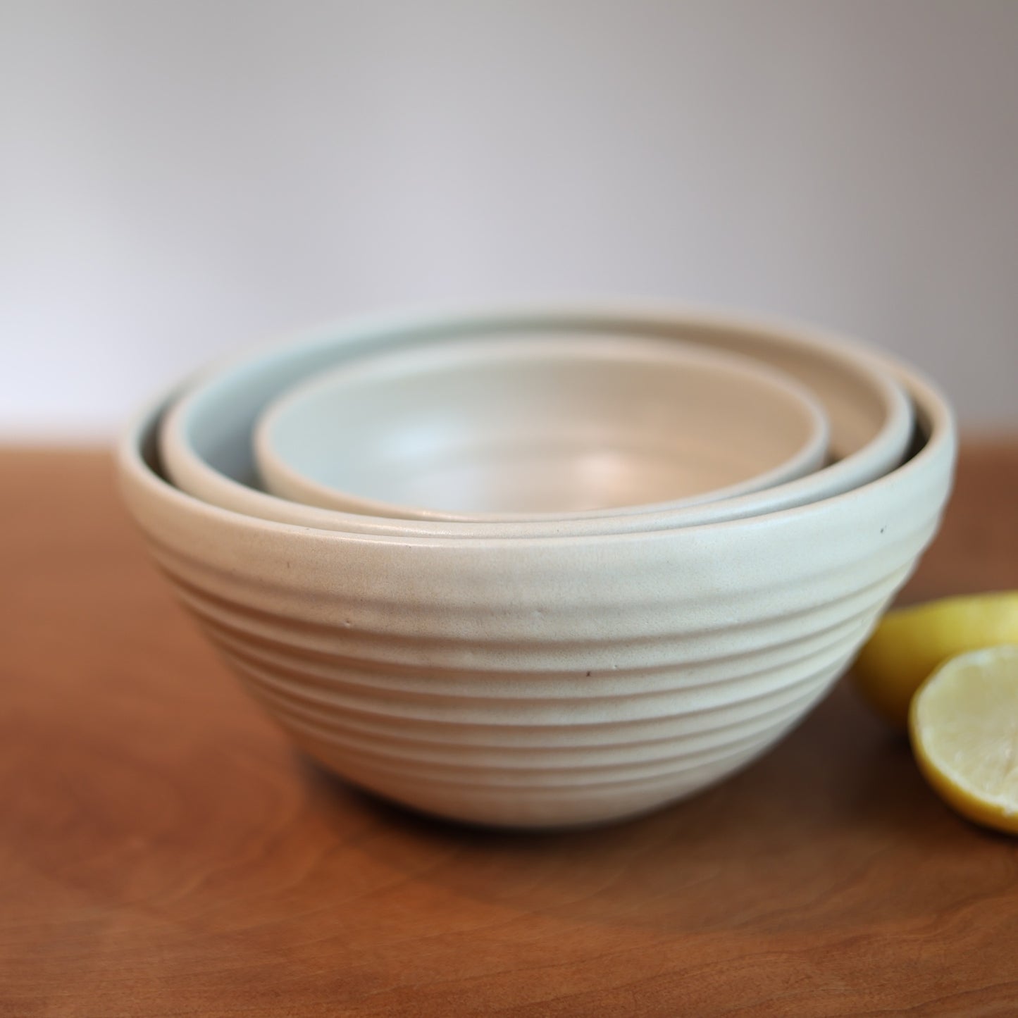 Nested Set of Bowls in Cream