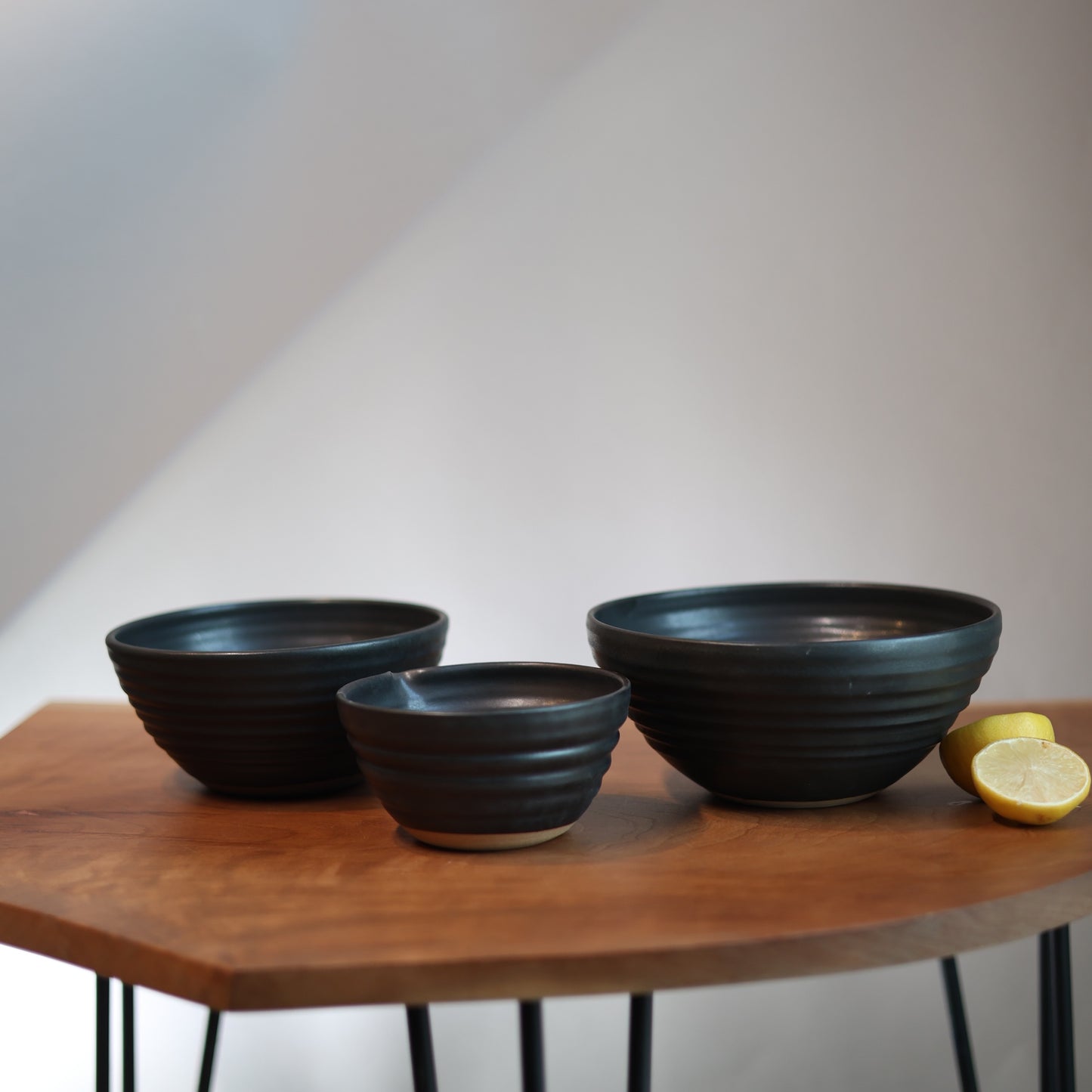 Nested Set of Bowls in Black