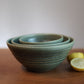 Nested Set of Bowls in Moss Green