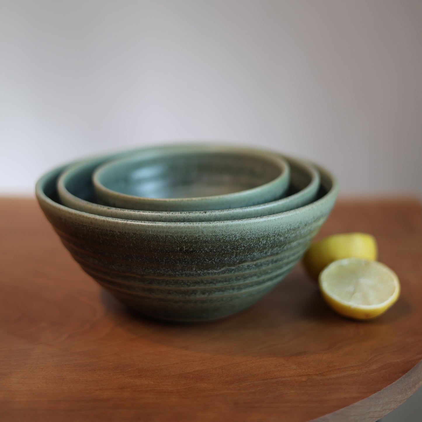 Serving Bowl in Moss Green