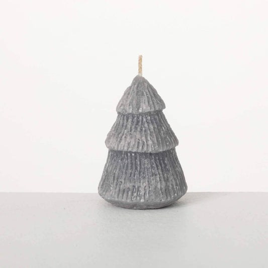 Gray Christmas Tree Candle