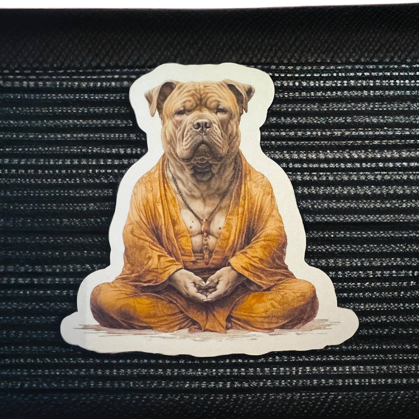 The Zen Dog Meditation YogaDog Bulldog Sticker