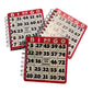 Upcycled Vintage Red Bingo Card Journal - 5x5"