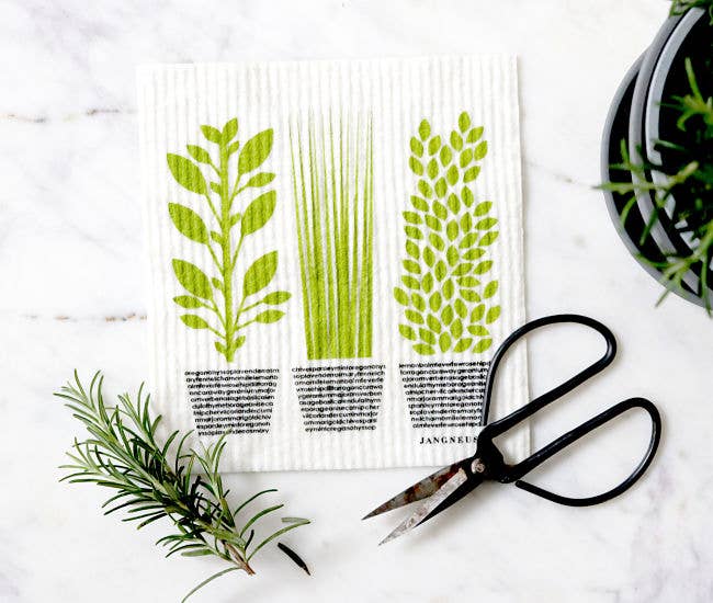 Swedish Dishcloth - Herbs - Green: Green