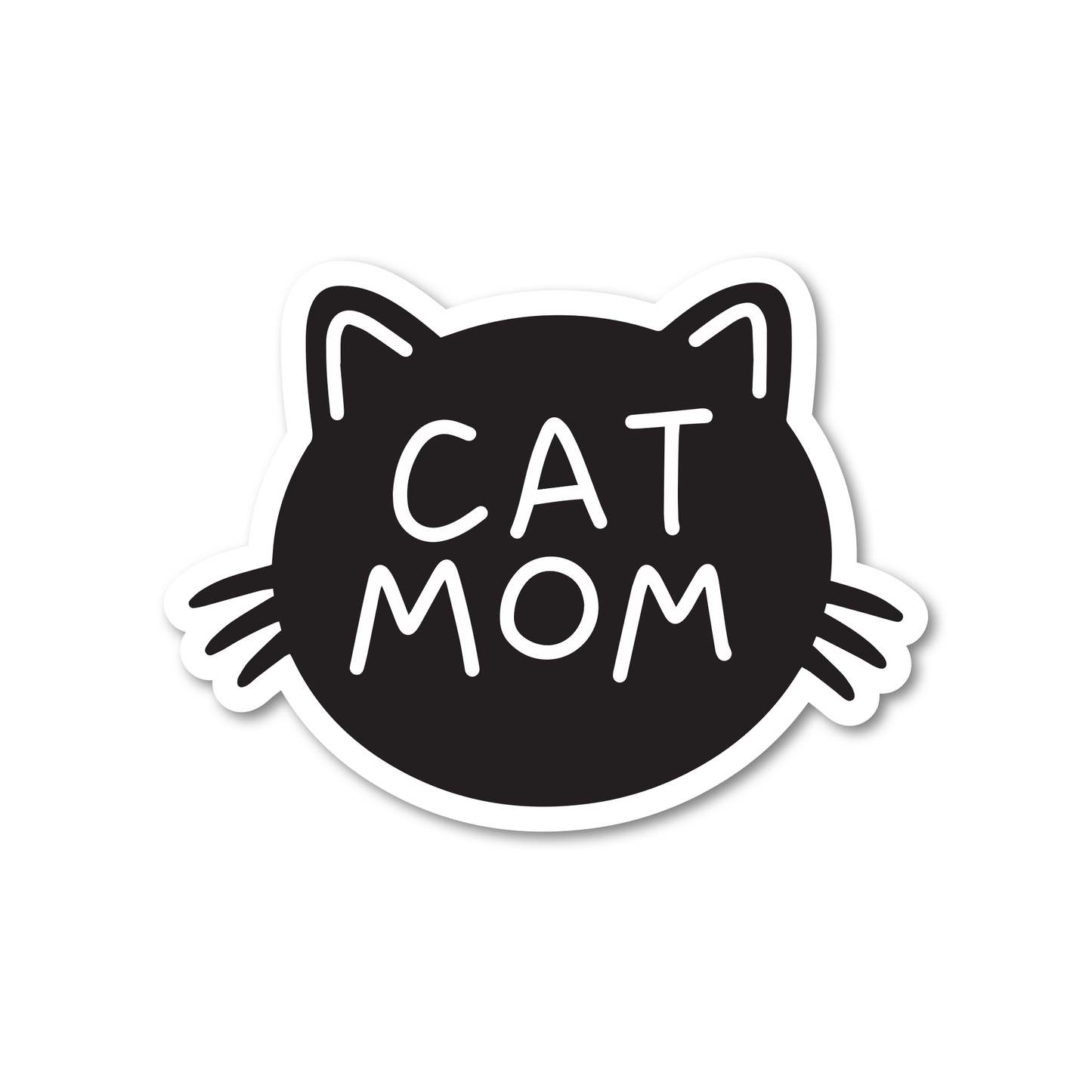 Cat Mom Vinyl Sticker