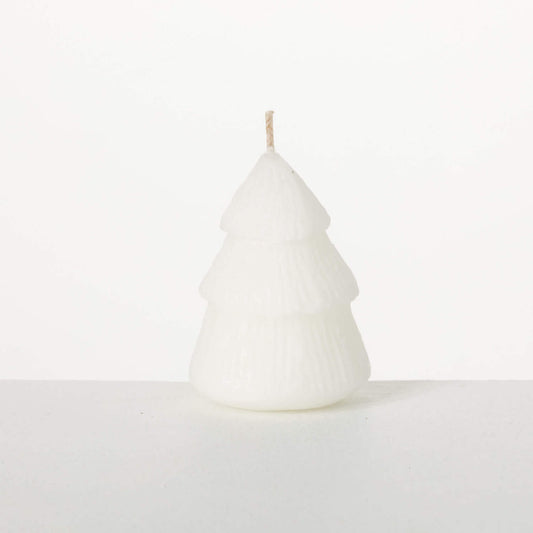 White Christmas Tree Candle