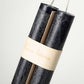 Distressed Black Taper Candle Pair