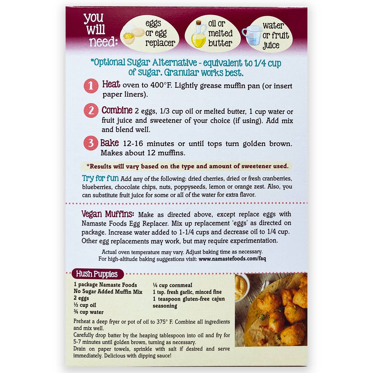 Gluten Free No Sugar Added Muffin Mix