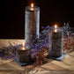 Distressed Black Pillar Candle Large