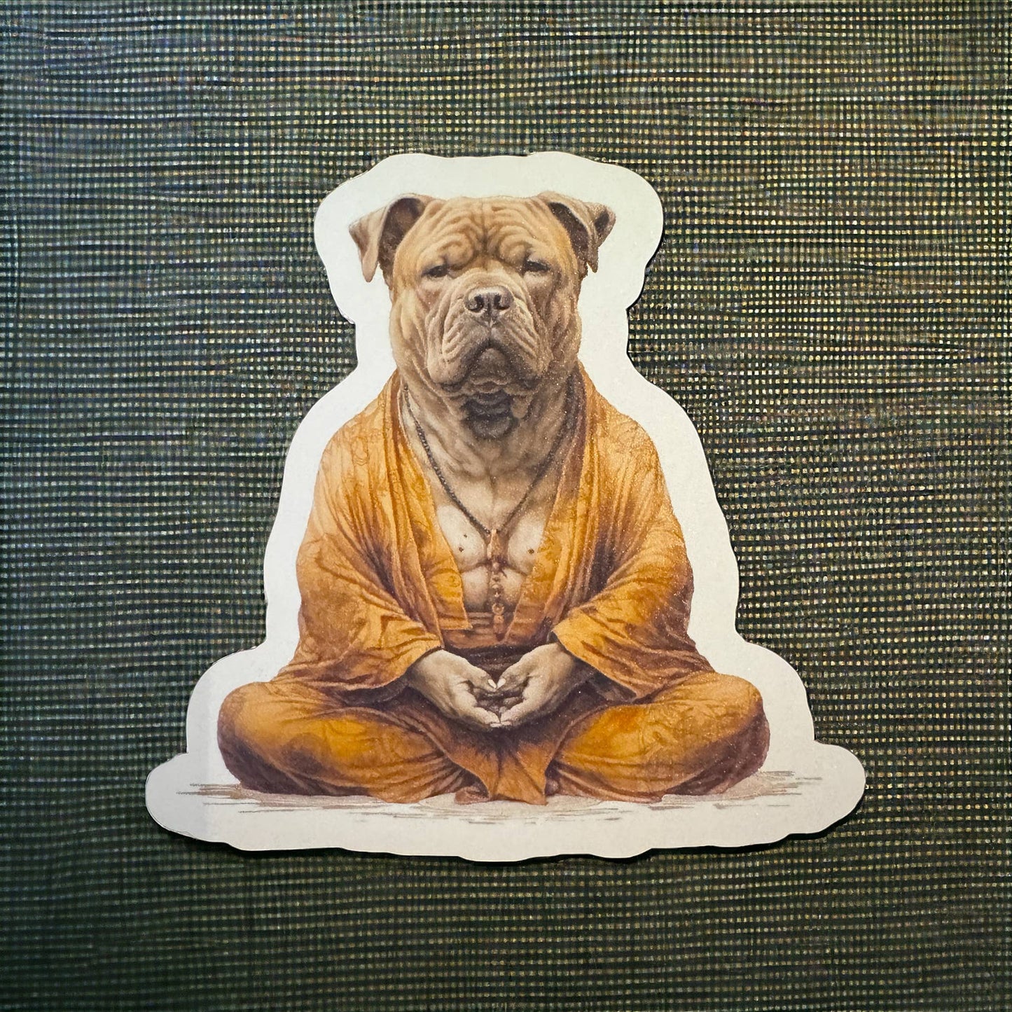 The Zen Dog Meditation YogaDog Bulldog Sticker