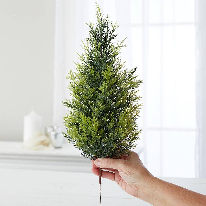 18" Christmas Cypress Pine Floral Stem