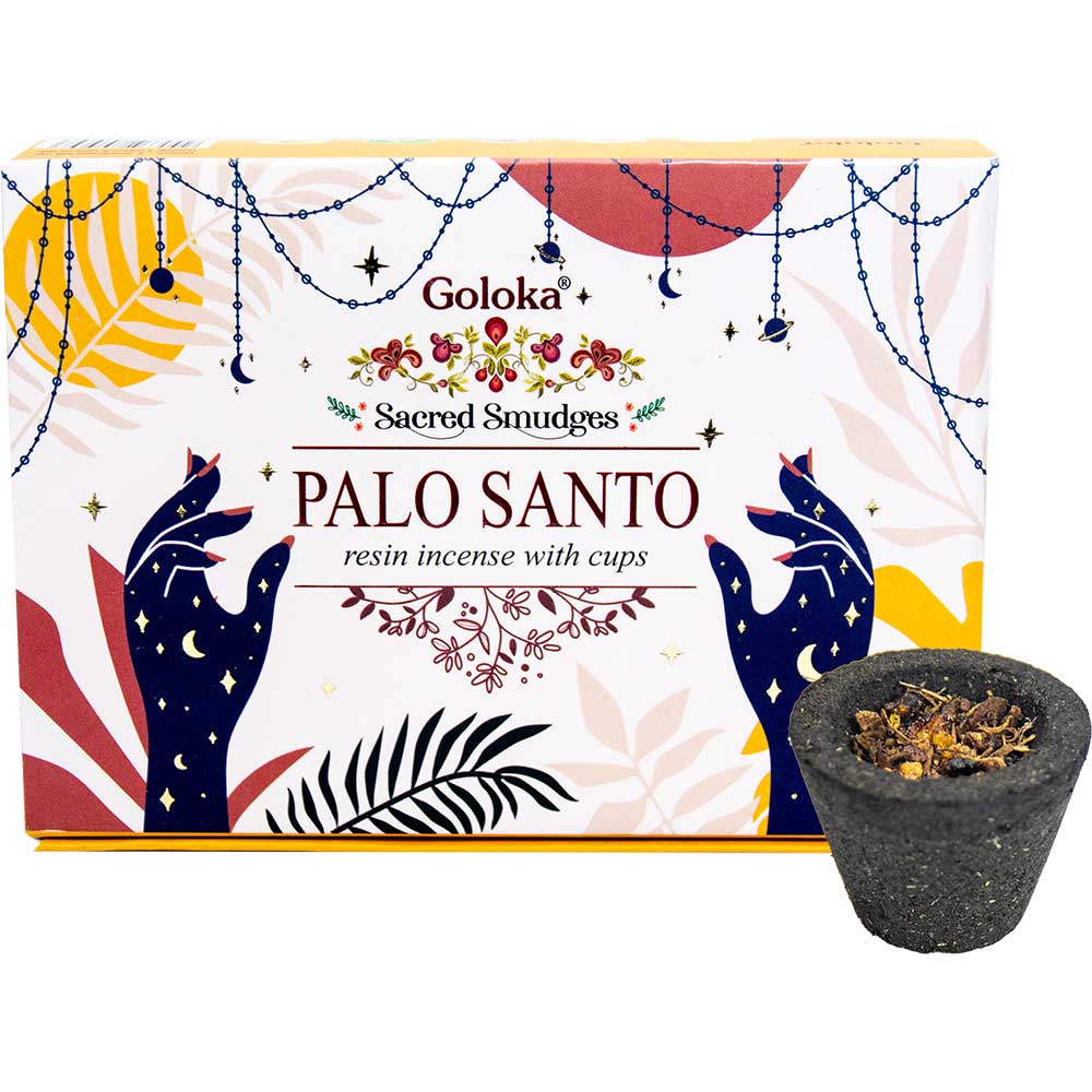 Goloka Sacred Smudges Resin Cups - Palo Santo (Pack of 6): Palo Santo