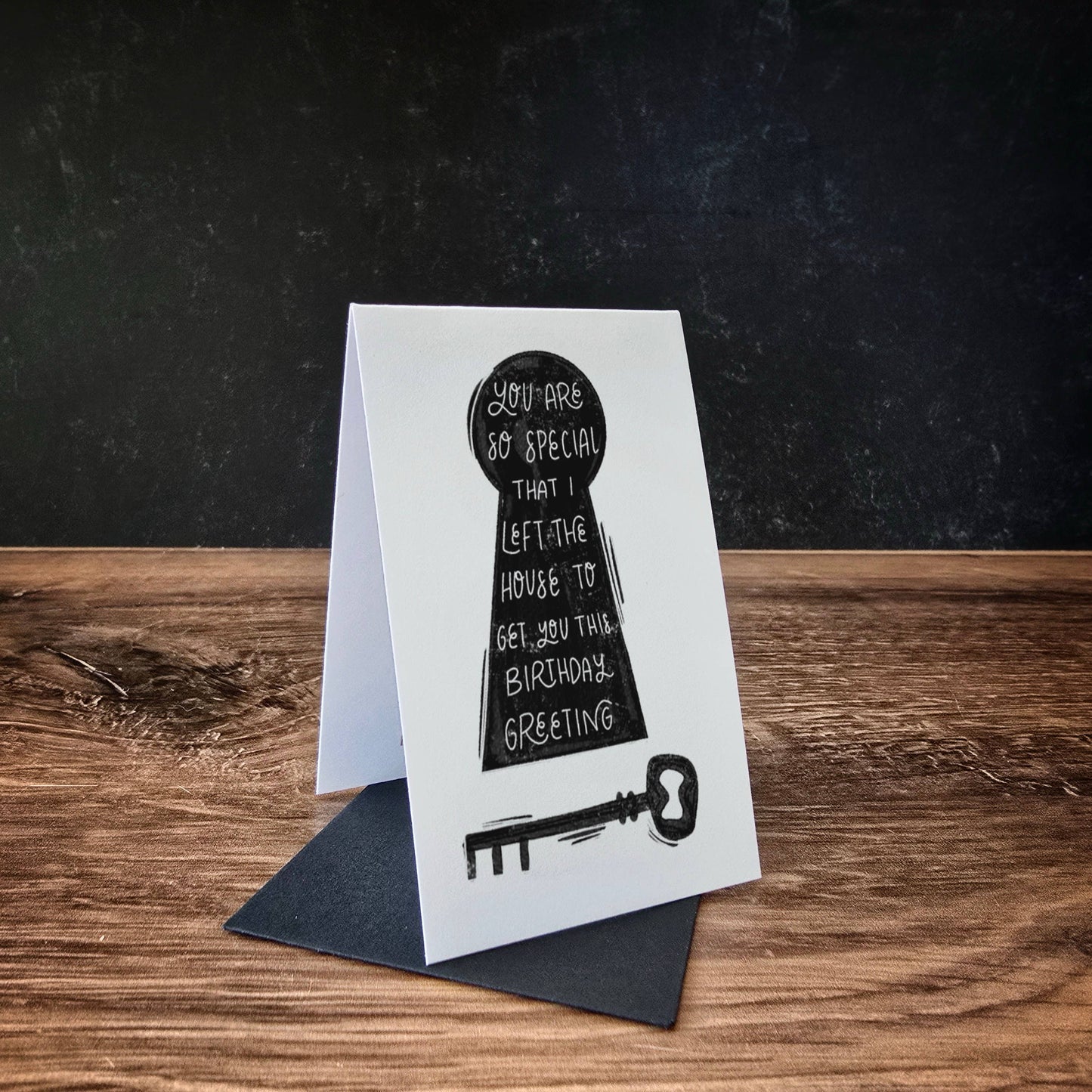 Mini Greeting Card: Birthday Left the House