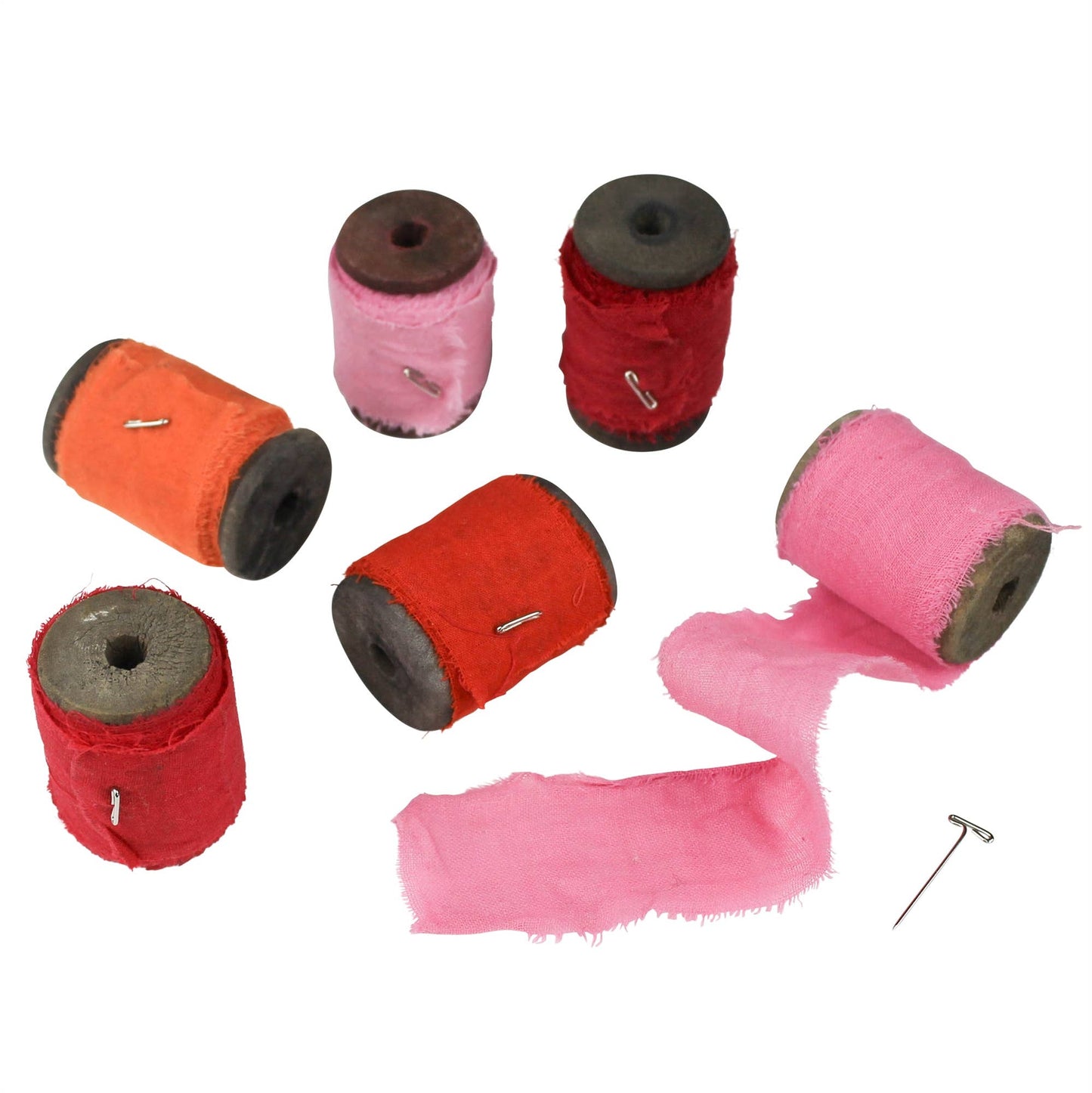 Sari Ribbon on Spool |Pink Red Orange