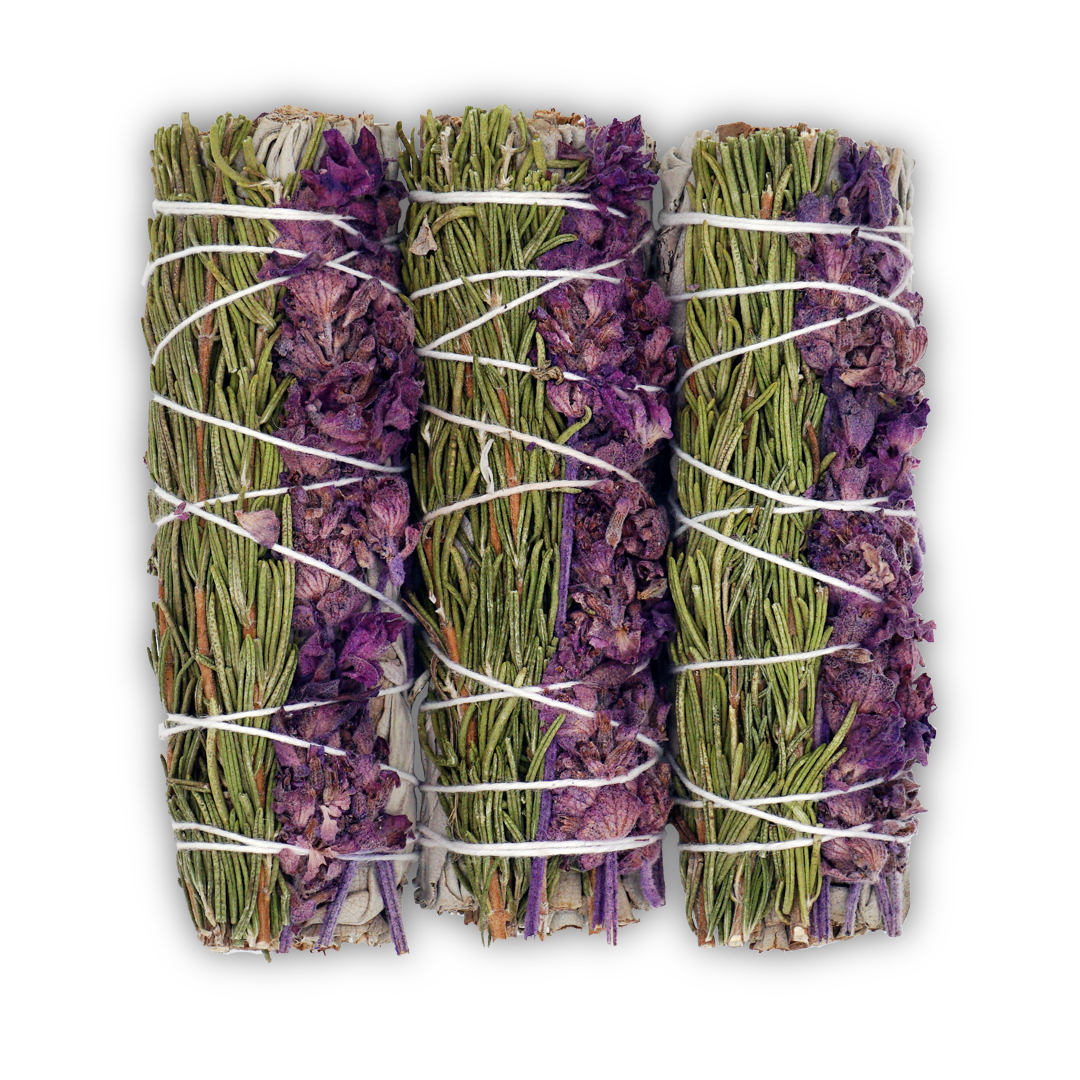 Lavender with Rosemary and White Sage Bundles