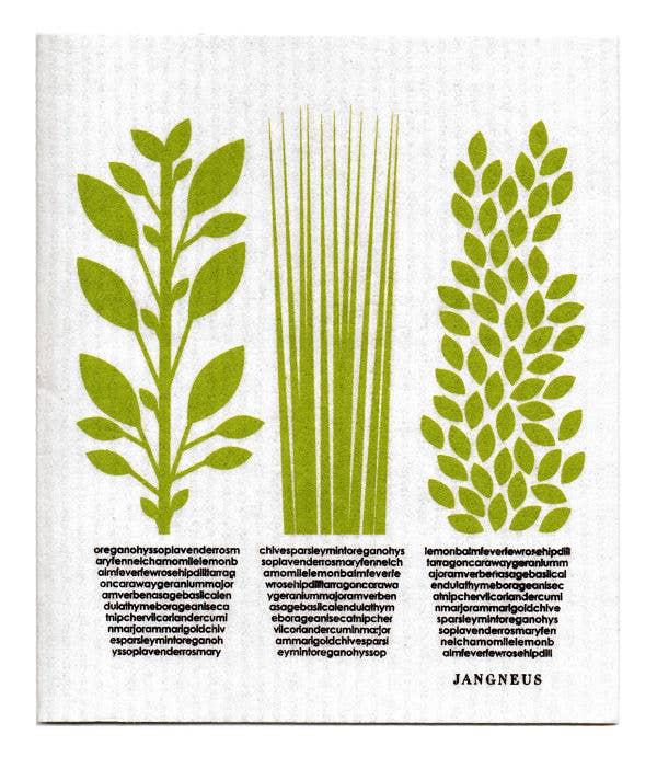 Swedish Dishcloth - Herbs - Green: Green