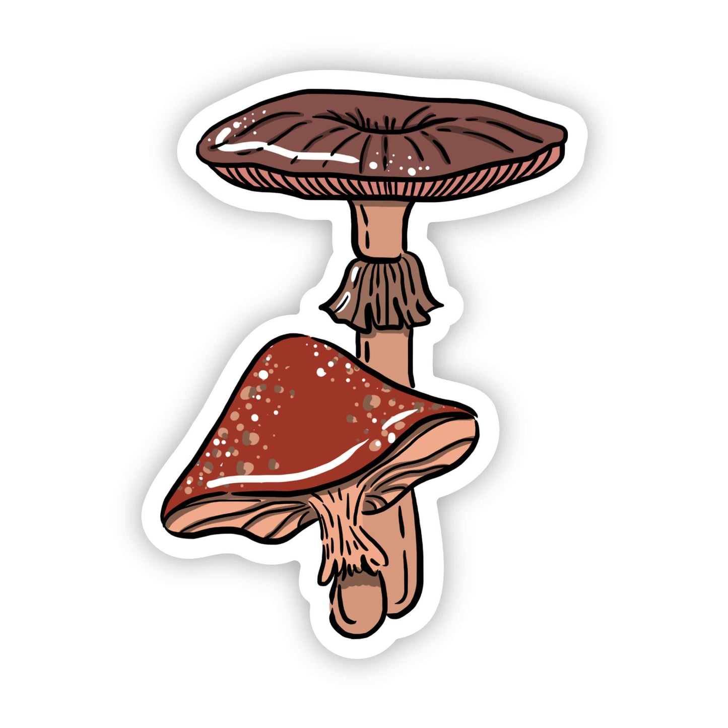 Red & Brown Mushroom Sticker