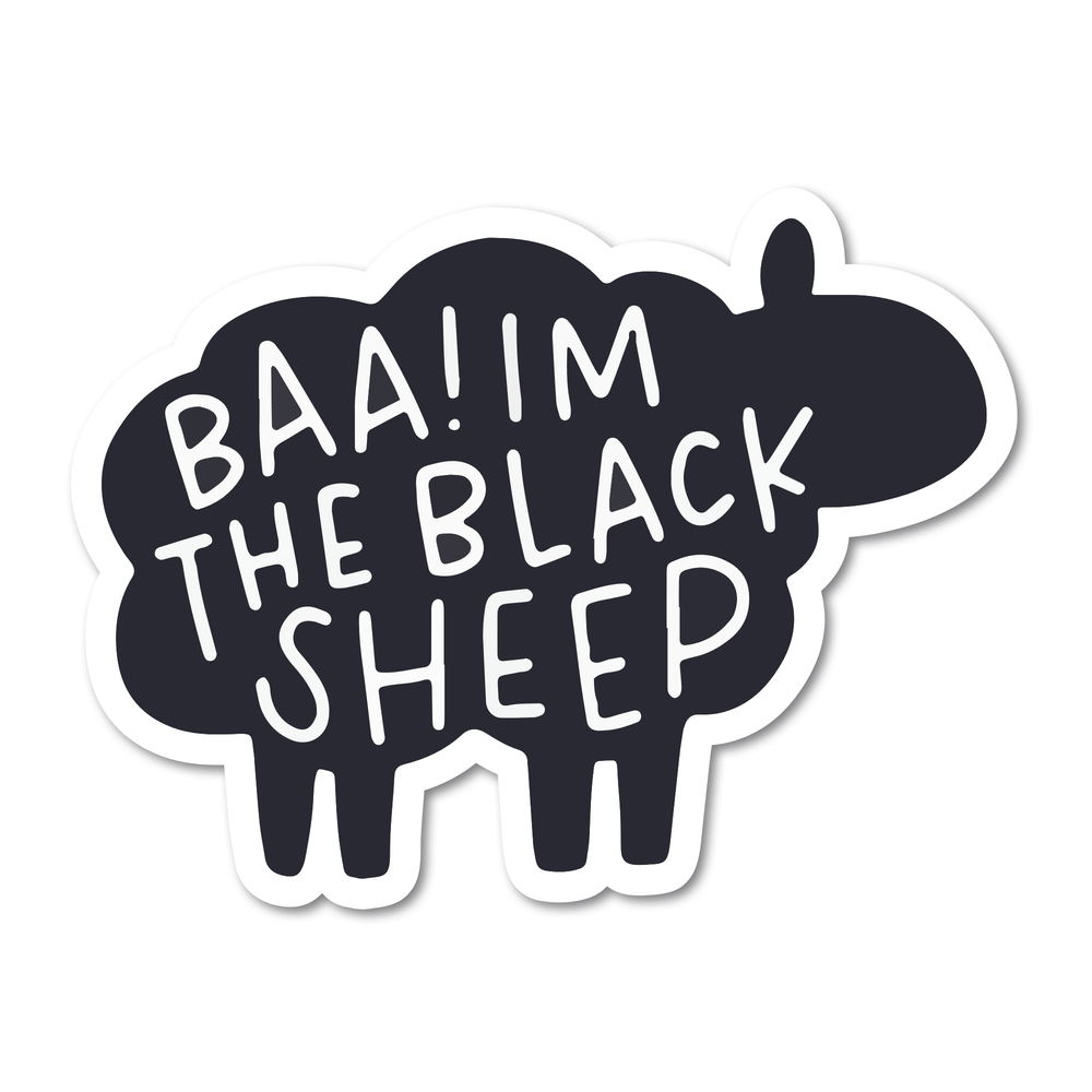 Baa I'm The Black Sheep Sticker Mouthy Broad 