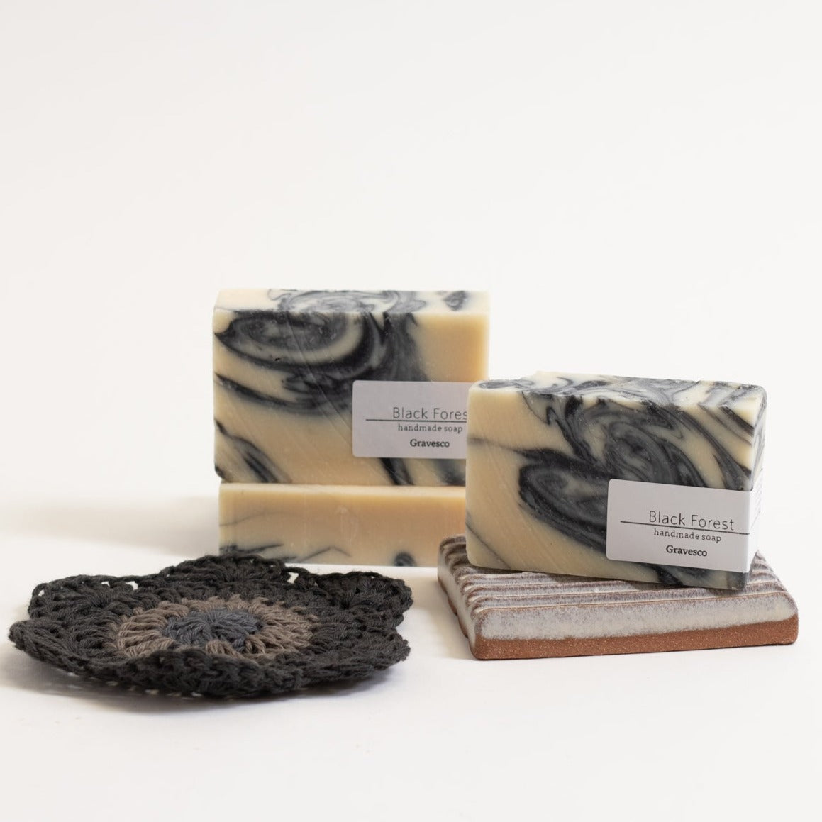 Black Forest Cold Process Soap with Activated Charcoal Soap Gravesco Pottery 