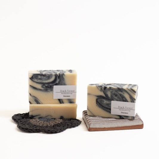 Black Forest Cold Process Soap with Activated Charcoal Soap Gravesco Pottery 