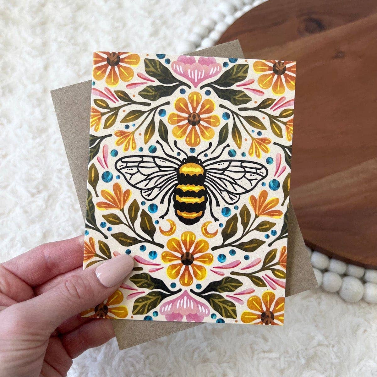 
                  
                    Bee & Floral Greeting Card
                  
                